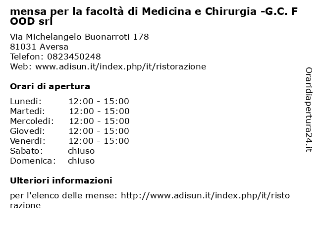 Adisun sale orari apertura